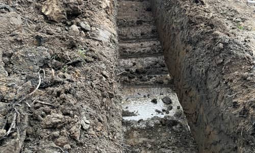 Wykop pod przyłącz kanalizacji